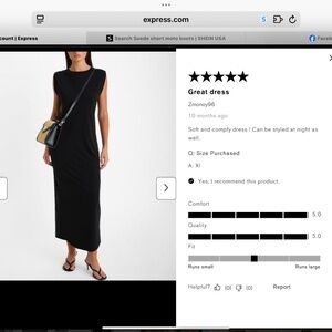 Express crew neck sleeveless T shirt maxi dress